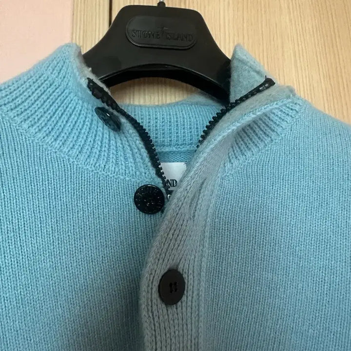 [BUNJANG] Stone Island Lambswool Quarter Zip High Neck Knit / 스톤아일랜드 램스울 쿼터 집 하이넥 니트