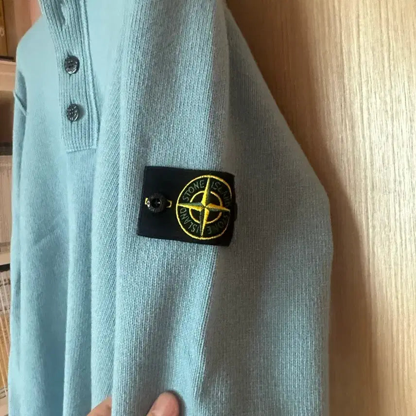 [BUNJANG] Stone Island Lambswool Quarter Zip High Neck Knit / 스톤아일랜드 램스울 쿼터 집 하이넥 니트