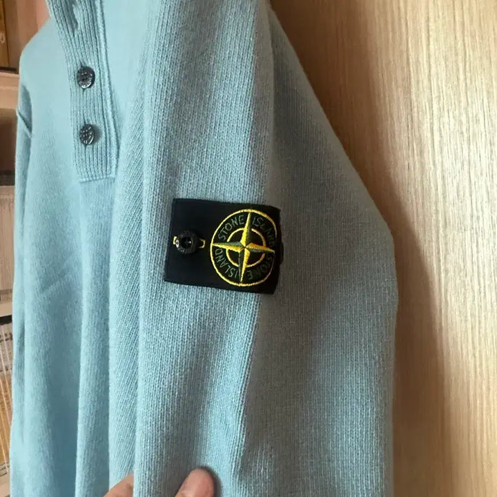 [BUNJANG] Stone Island Lambswool Quarter Zip High Neck Knit / 스톤아일랜드 램스울 쿼터 집 하이넥 니트
