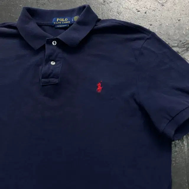 [BUNJANG] Polo Ralph Lauren New Navy Polo Shirt / 100 폴로 랄프로렌 신형 네이비 카라티