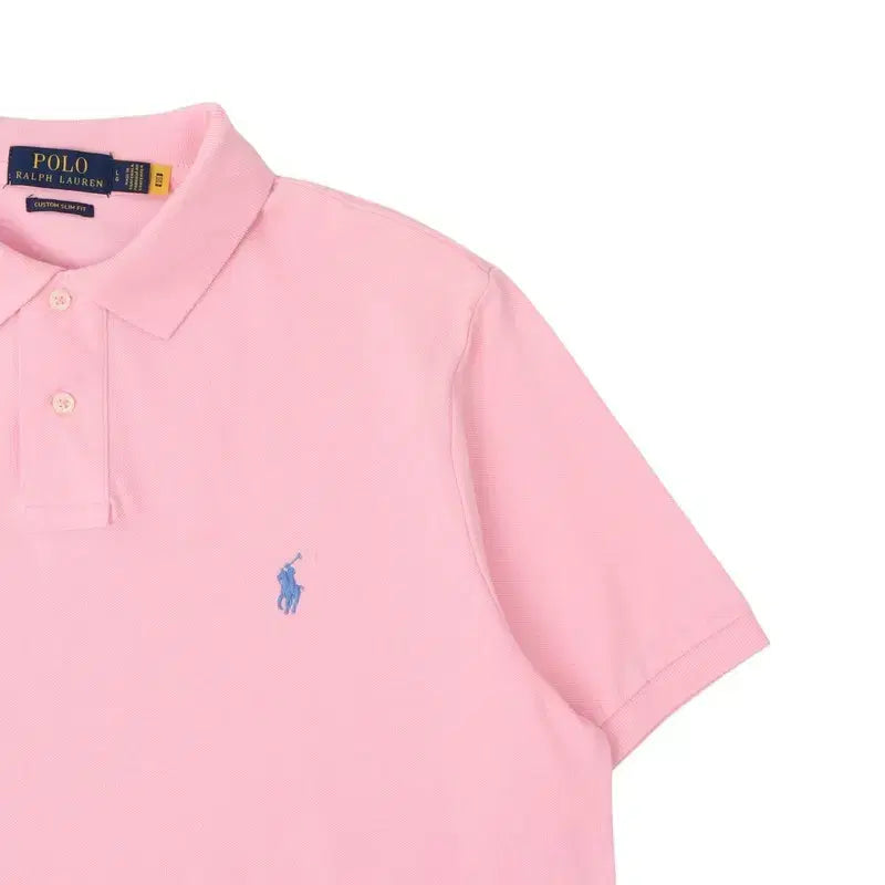 [BUNJANG] Polo Ralph Lauren QR Pink T-Shirt / 폴로 랄프로렌 QR 핑크 카라티