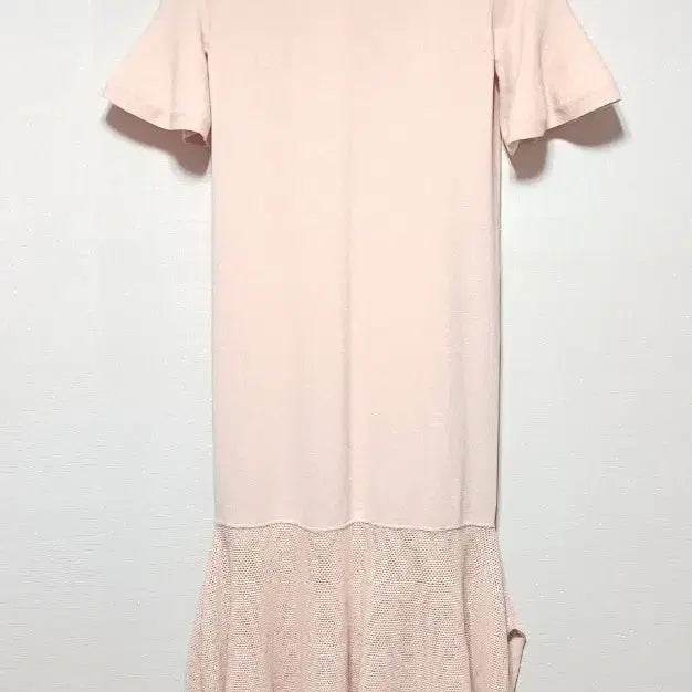 [BUNJANG] Mine Pink Knit Short Sleeve Dress / MINE 마인 핑크 니트반팔 원피스55~66
