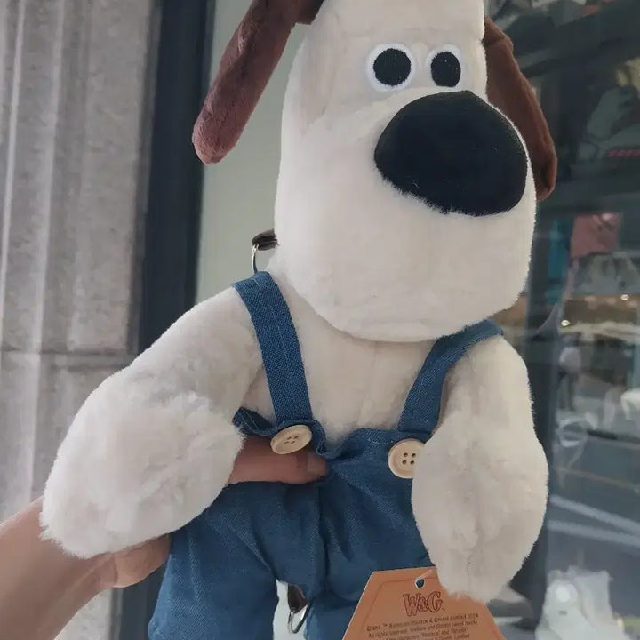 [BUNJANG] Blue Overalls Gromit Plush Bag / 청멜빵 그로밋인형 가방 2번