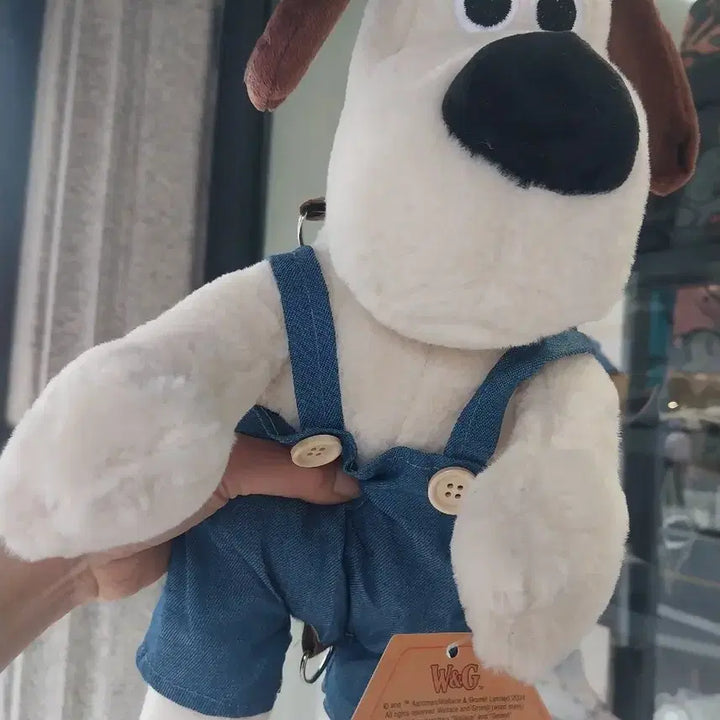 [BUNJANG] Blue Overalls Gromit Plush Bag / 청멜빵 그로밋인형 가방 2번