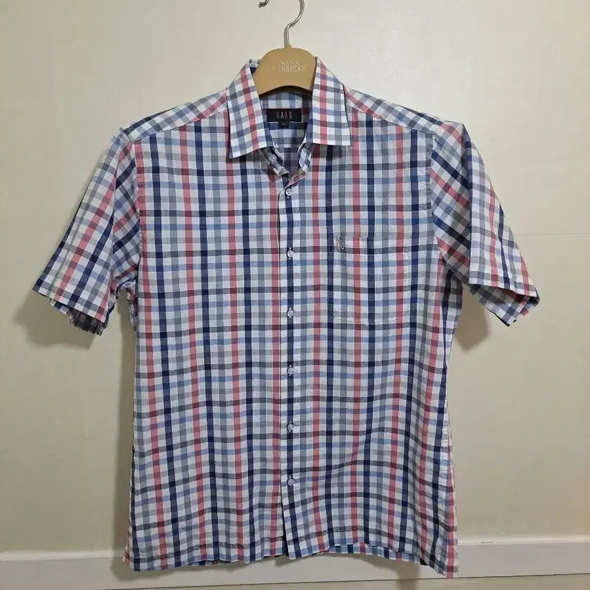 [BUNJANG] Daks Short Sleeve Check Shirt Size 100 / 닥스 반팔 체크 셔츠 100사이즈