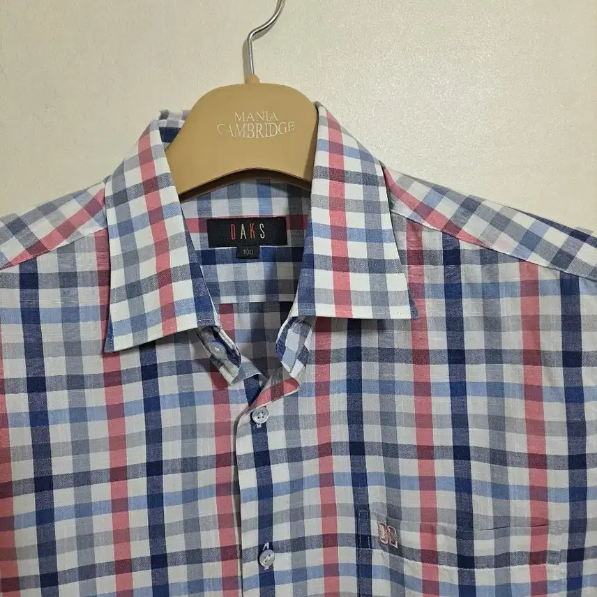 [BUNJANG] Daks Short Sleeve Check Shirt Size 100 / 닥스 반팔 체크 셔츠 100사이즈