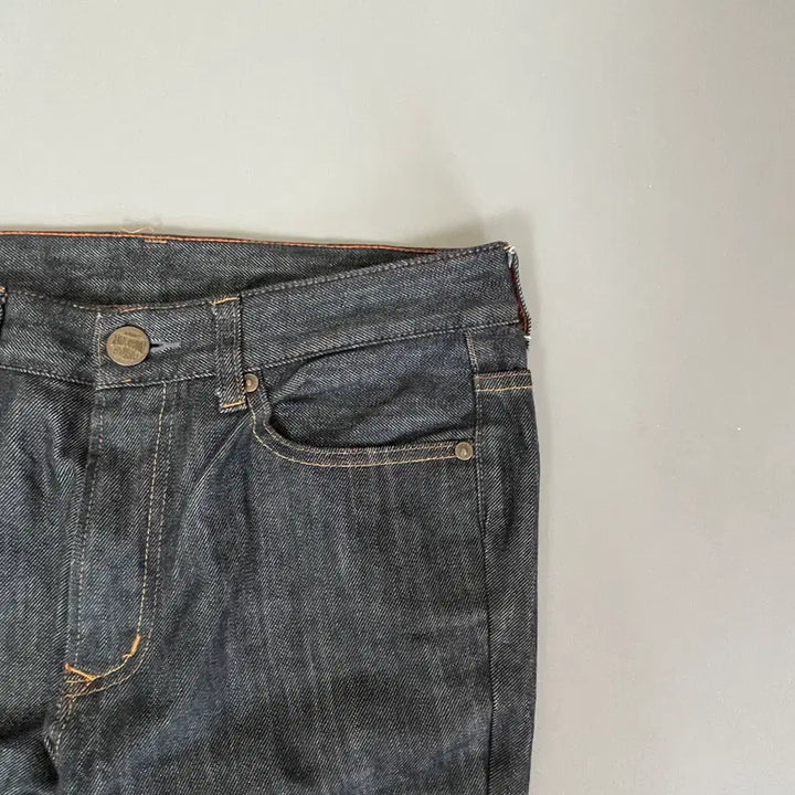 [BUNJANG] EVISU Back Logo Raw Denim Pants / (30) 에비수 백로고 생지 데님팬츠