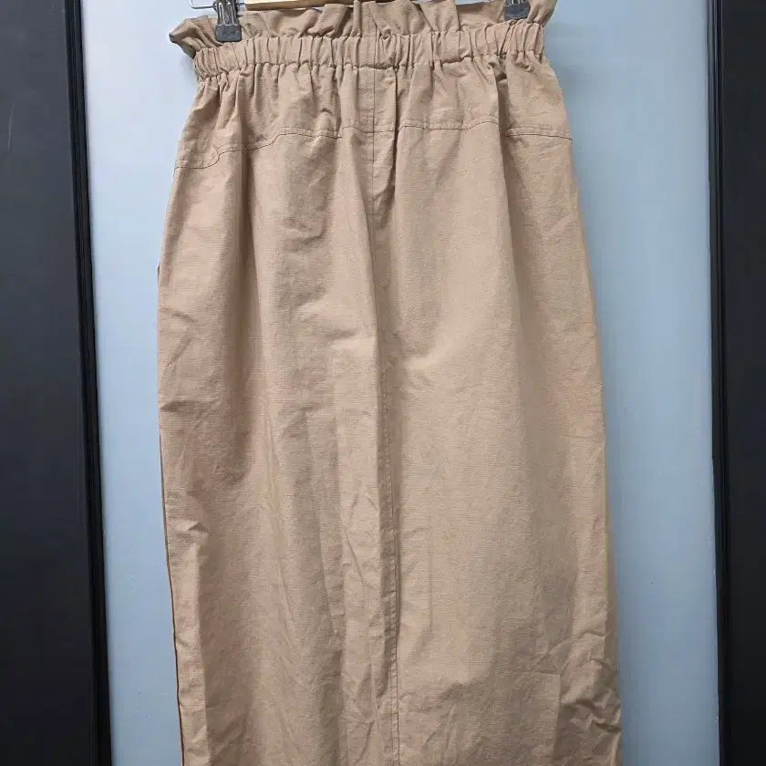 [BUNJANG] Wood Painting String Woven Long Skirt / 나무그림 스트링 우븐 롱스커트