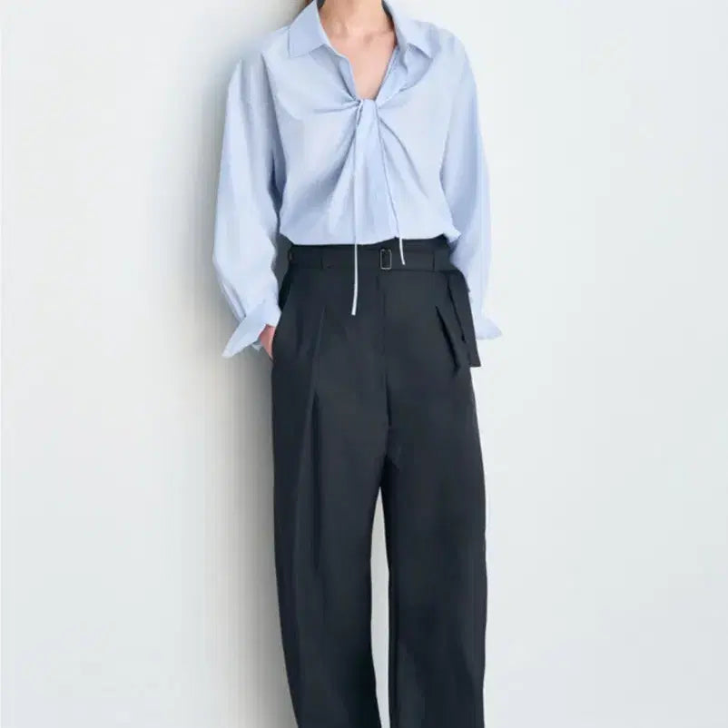 [BUNJANG] LATT by LATT Belted Pintuck Pants (Size 44-55) / 한섬 26ss신상 래트 래트바이티 latt 벨티드 핀턱 팬츠 44-55