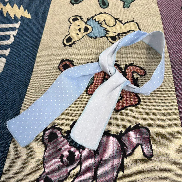 [BUNJANG] Japanese Fabric Dot and Check Print Scarf / Japanese fabric 제페니즈 페브릭 스카프