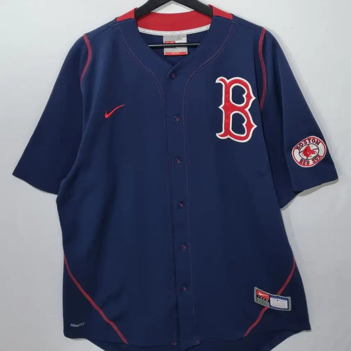 [BUNJANG] Nike x MLB Boston Red Sox Oversized Navy Short Sleeve Uniform Jersey / 오버핏 M ) 나이키 X MLB 보스턴레드삭스 네이비 반팔 유니폼 져지