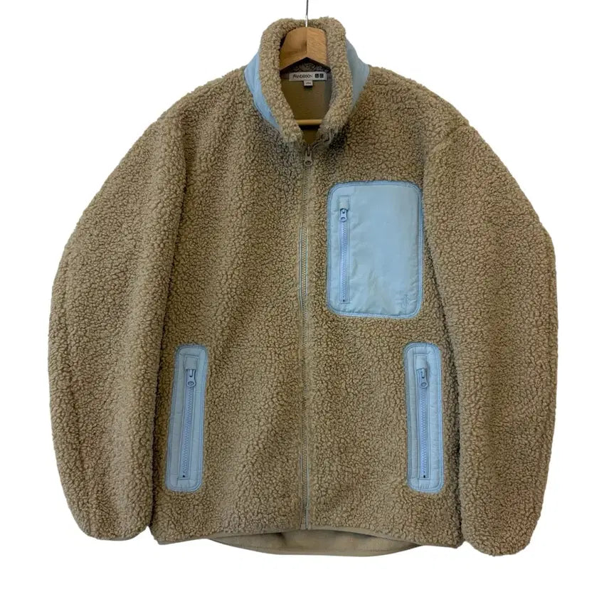 [BUNJANG] Uniqlo JW Anderson Fleece Jacket Beige / 유니클로 JW앤더슨 플리스 자켓 베이지 M 정품