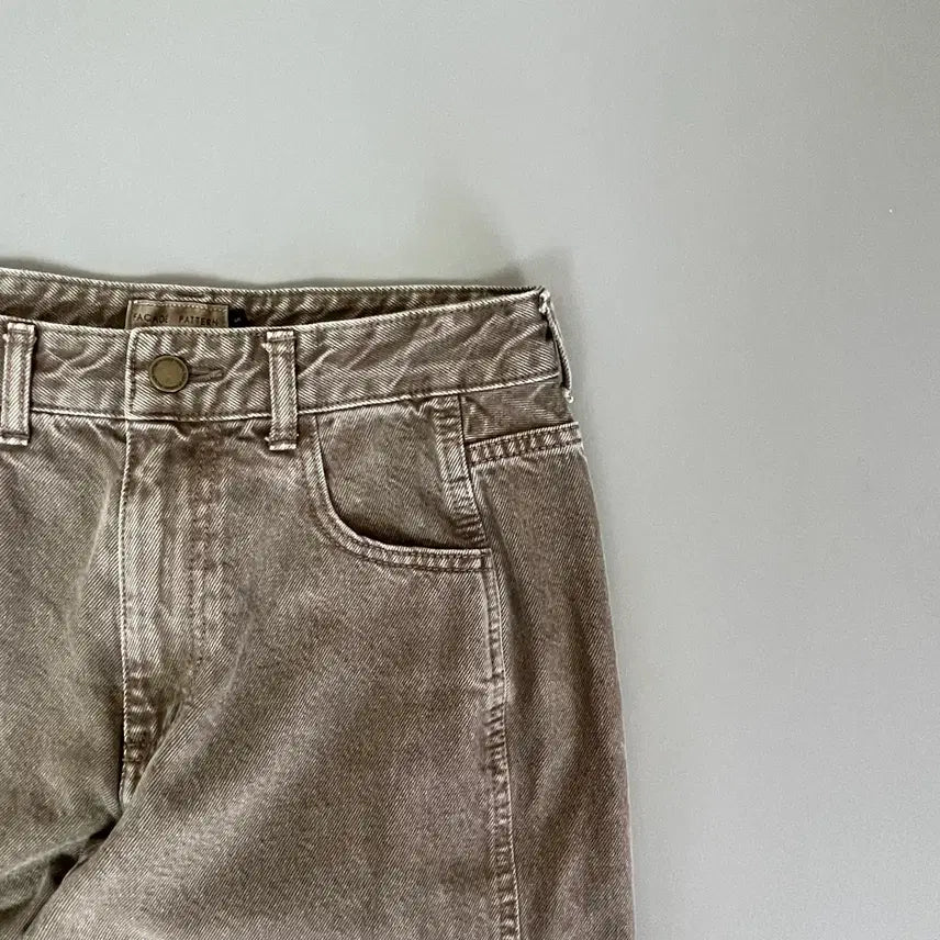 [BUNJANG] Facade Pattern Ash Brown Denim Pants (Size S) / (28) 파사드패턴 애쉬브라운 데님팬츠 S