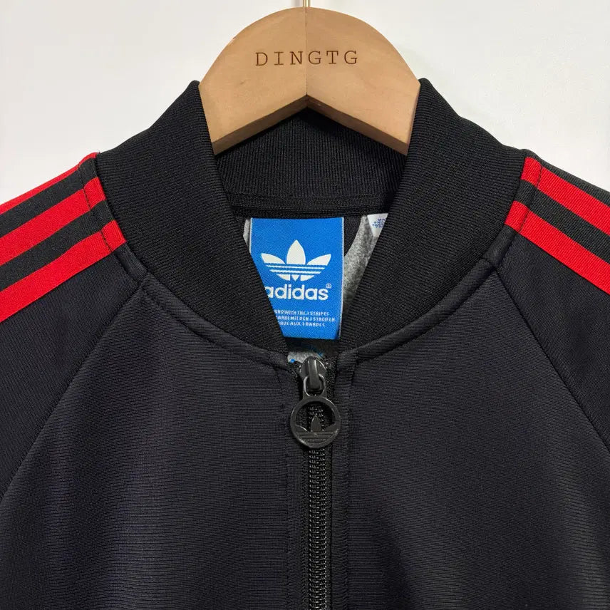 [BUNJANG] Adidas Superstar Track Top Jersey Black Red Men&