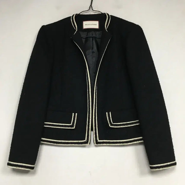 [BUNJANG] MOJO.S.FENE Black Tweed Crop Jacket 55 / 모조에스핀 블랙 트위드 크롭 자켓 55