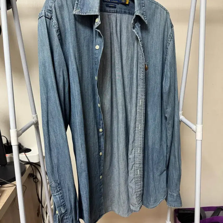 [BUNJANG] Polo Ralph Lauren Custom Fit Chambray Shirt M / 폴로 랄프로렌 커스텀핏 샴브레이 셔츠 m