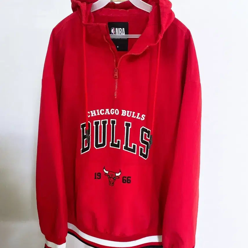 [BUNJANG] Mong Vintage Chicago Bulls Anorak Half Zip Hoodie (M) / 몽빈티지(M)시카고불스남자아노락반집업후드티