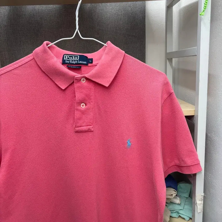 [BUNJANG] Polo Ralph Lauren Pink Polo Shirt L / 폴로 랄프로렌 핑크색 카라티 L