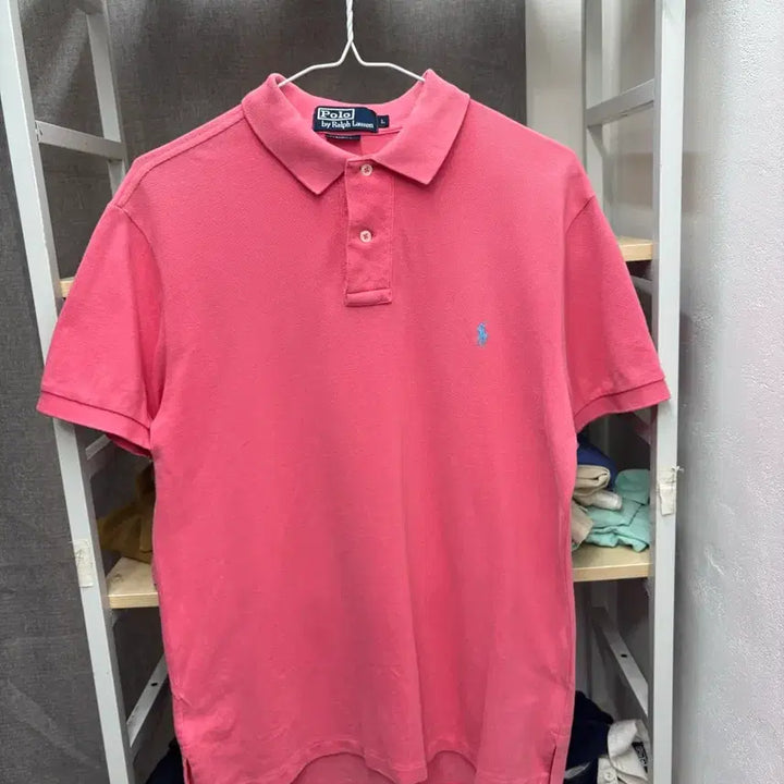 [BUNJANG] Polo Ralph Lauren Pink Polo Shirt L / 폴로 랄프로렌 핑크색 카라티 L