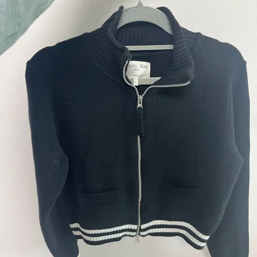 [BUNJANG] Matinkim Stripe Cardigan Black S / 마뗑킴 스트라이프 가디건 블랙 S