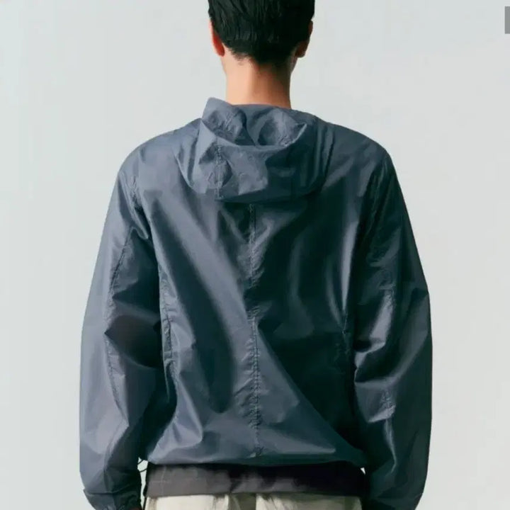 [BUNJANG] City Leisure Lightweight Glossy Windbreaker Jacket Blue-Gray / [시티 레저] 라이트웨이트 글로시 윈드브레이커 재킷 블루그레이