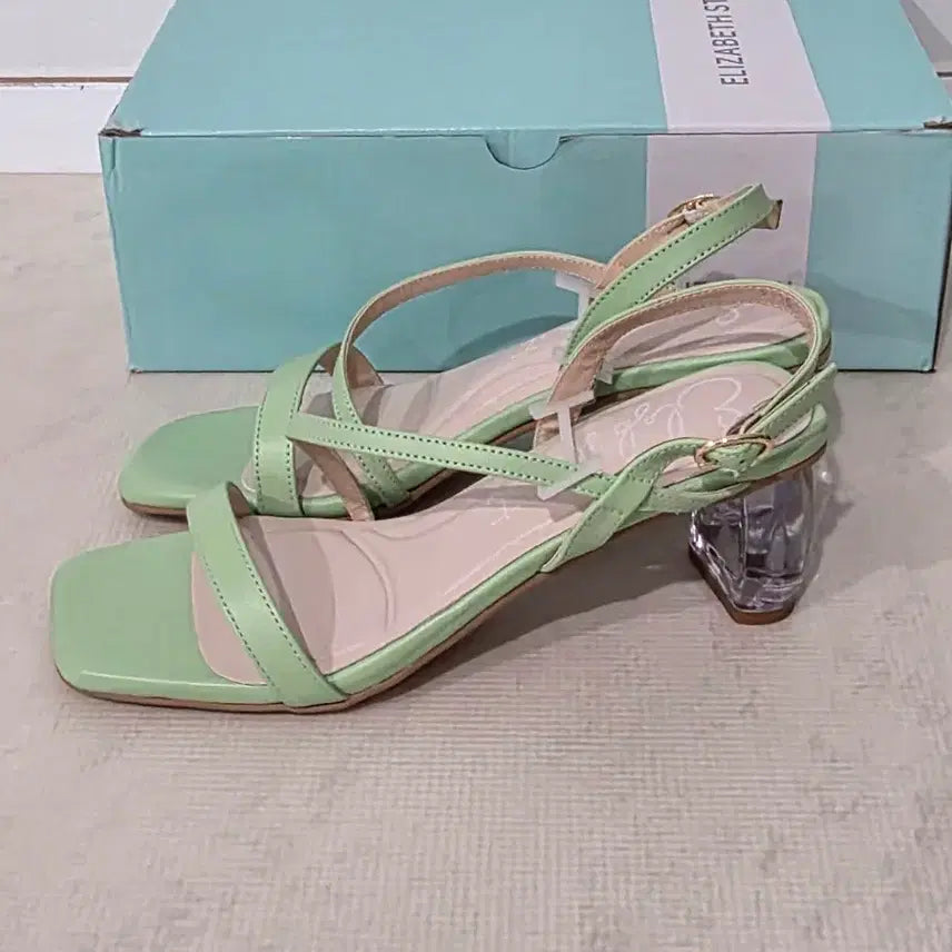 [BUNJANG] Elizabeth Stuart Mint Sandals Heels / 엘리자베스 스튜어트 샌들 힐 민트