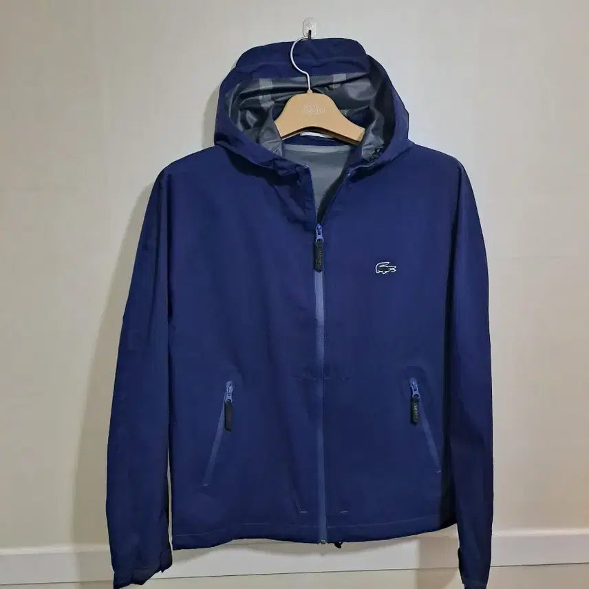 [BUNJANG] Lacoste Blue Windproof Hooded Windbreaker Jacket Size 100 / 라코스테 블루 방풍,방스 후드 바람막이 100사이즈