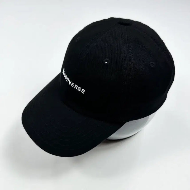 [BUNJANG] Converse Lettering Embroidered Black Ball Cap / 컨버스 레터링 자수 블랙 볼캡 모자