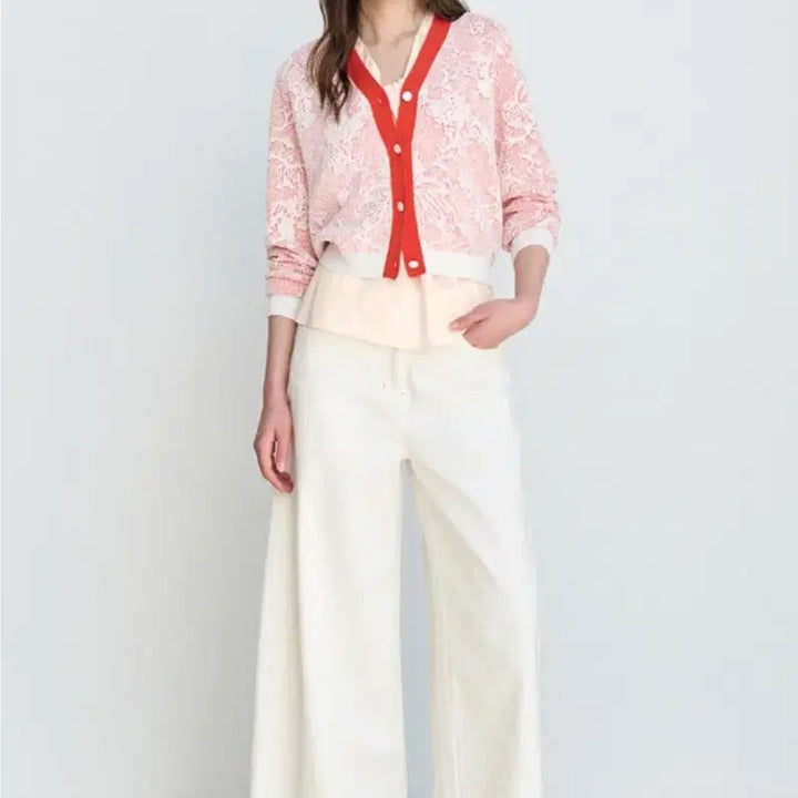 [BUNJANG] LATT BY T LATT Wool Blend Floral Jacquard Cardigan / 한섬 26ss신상 래트 래트바이티 latt 울블렌드 플로럴 자카드 가디건
