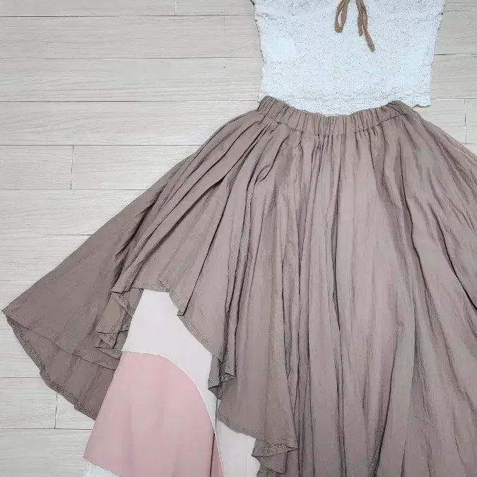 [BUNJANG] Lace Hippie Blouse and Skirt Set / 레이스 히피풍 블라우스