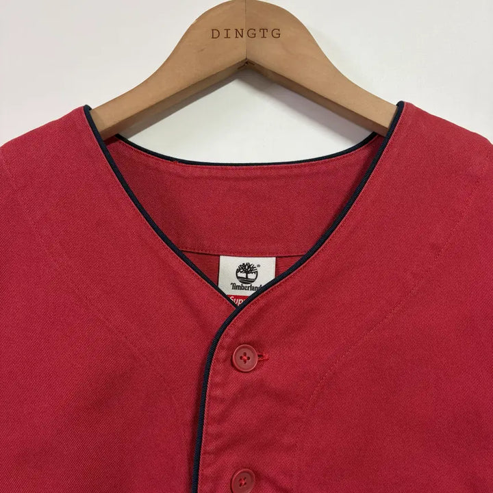 [BUNJANG] Supreme x Timberland 23SS Baseball Jersey Shirt / [M] 슈프림 x 팀버랜드 23ss 베이스볼 져지 셔츠