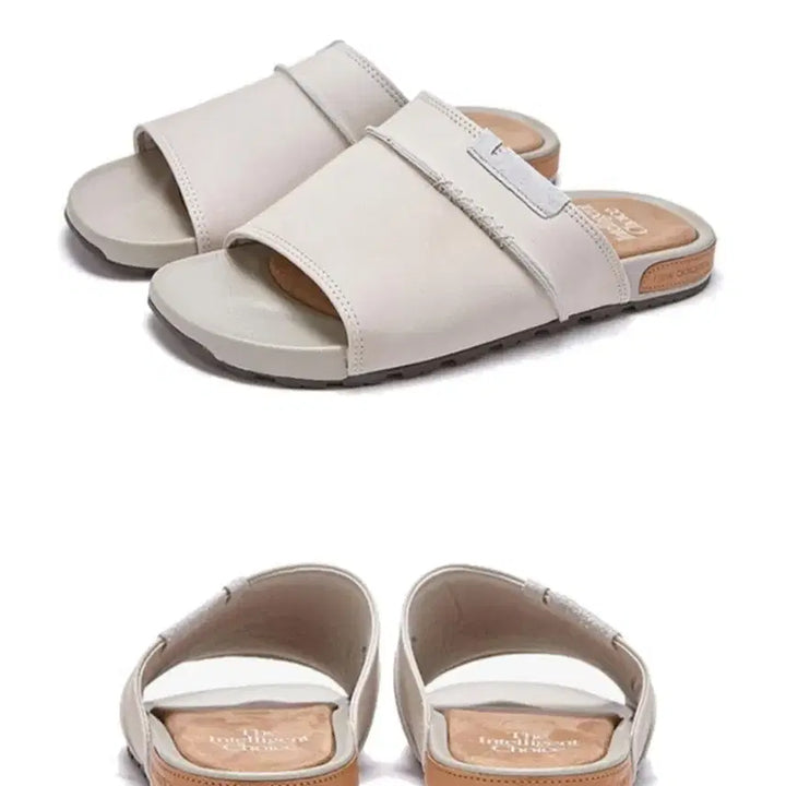 [BUNJANG] New Balance Leather Slides Sandals Ivory / 뉴발란스 가죽슬리퍼 아이보리 샌들