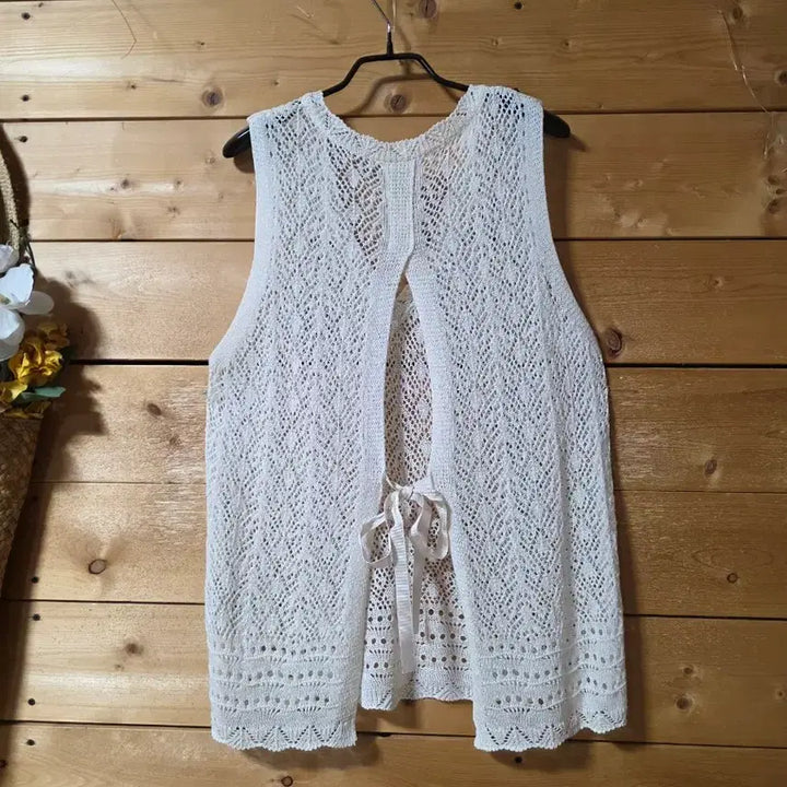 [BUNJANG] Back Slit Lace-up Vest / 뒷 트임끈 조끼.