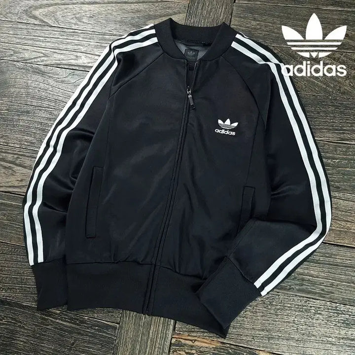 [BUNJANG] Adidas Embroidered Firebird Logo Superstar Track Jacket / 아디다스 불꽃 로고 자수 슈퍼스타 져지 트랙탑 집업 자켓 M20509