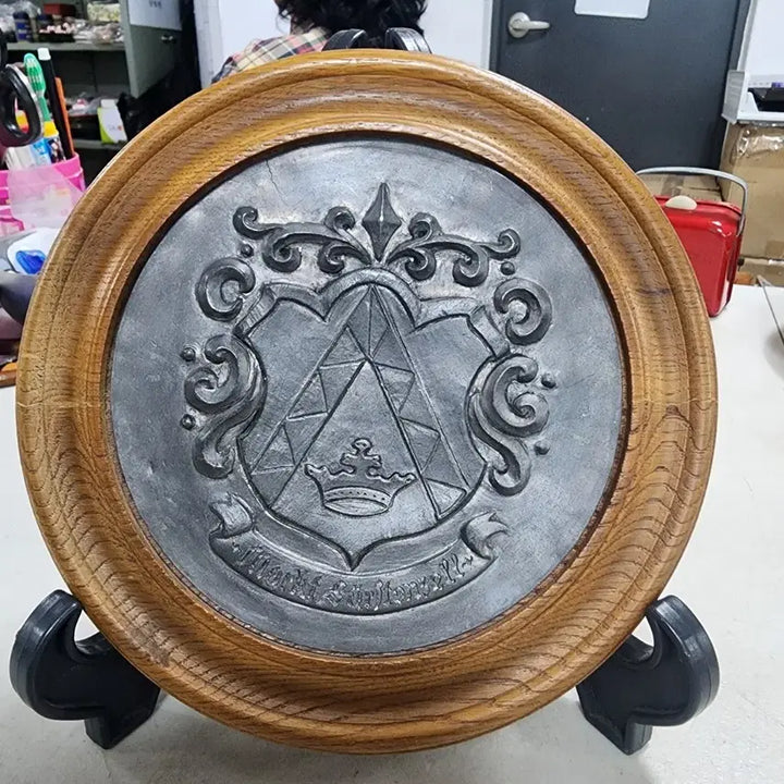 [BUNJANG] German Handmade Pewter Plate 20cm Diameter / 독일 핸드메이드 주석 작품 지름20cm