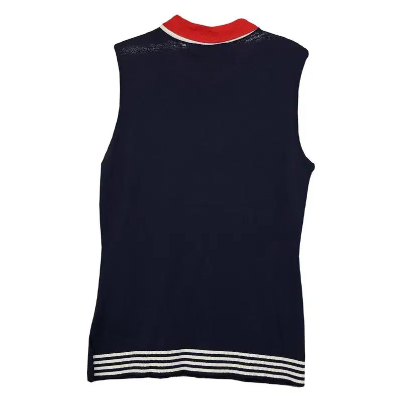 [BUNJANG] Le Coq Sportif Printing Navy Golf Knit Vest (Size M) / 르꼬끄 스포츠 프린팅 네이비 골프 니트 조끼 M