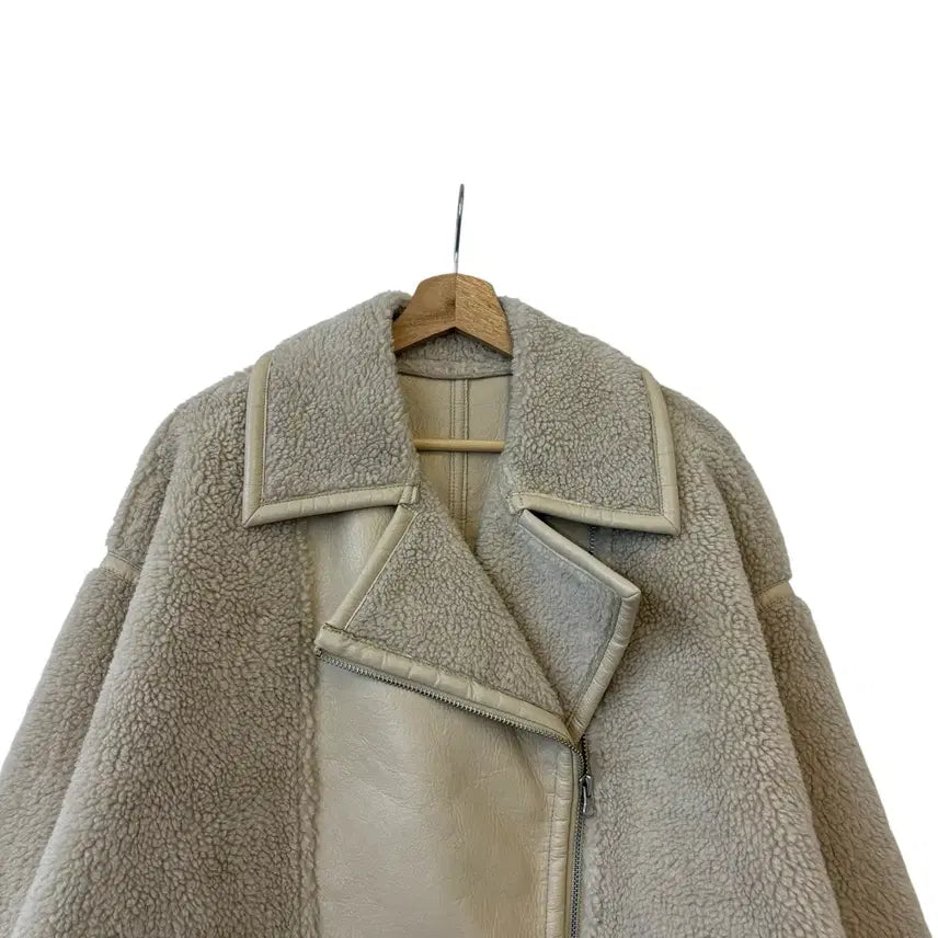[BUNJANG] Studio Tomboy Shearling Muffler Jacket Size F / 스튜디오 톰보이 양털 무스탕 자켓 F 정품