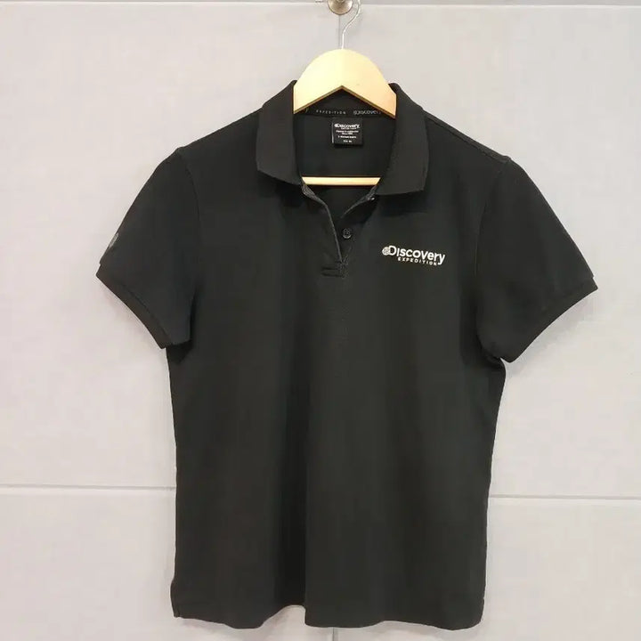 [BUNJANG] Discovery Expedition Black Short Sleeve Polo T-Shirt / 디스커버리 익스페디션 블랙 반팔 폴로티