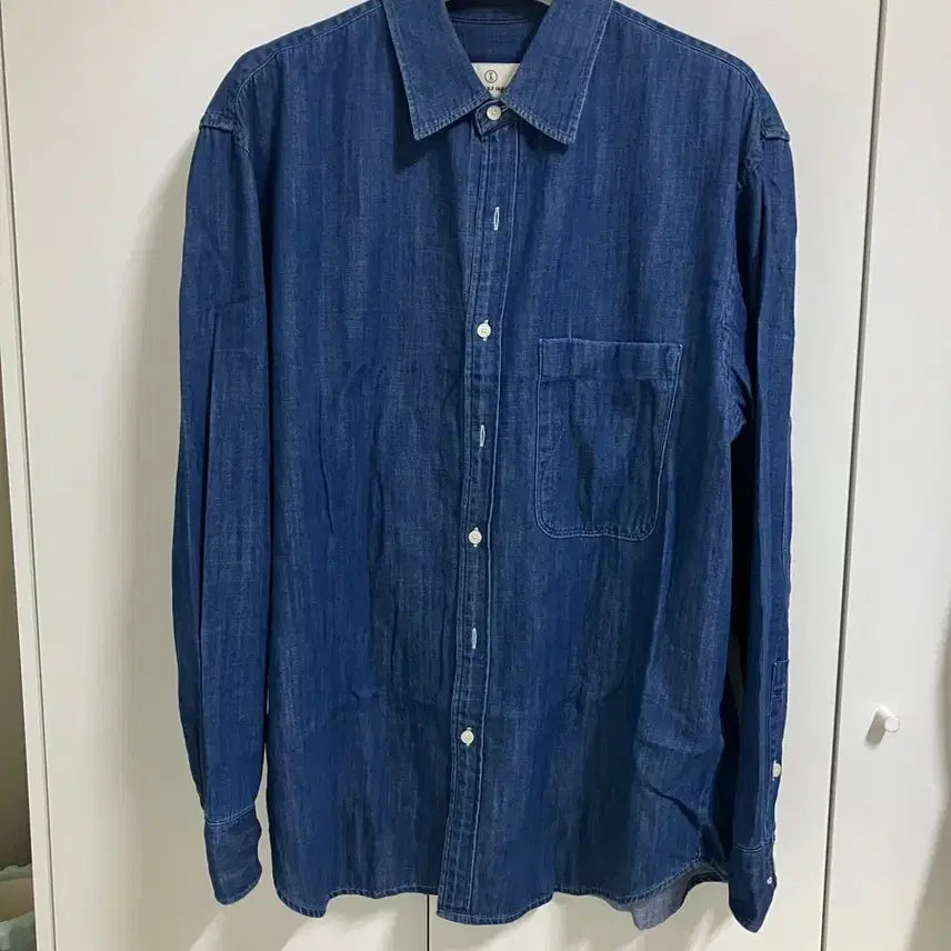 [BUNJANG] Years Ago Elbow Patch Denim Shirt Indigo M / 이얼즈어고 엘보우패치 데님셔츠 인디고 M