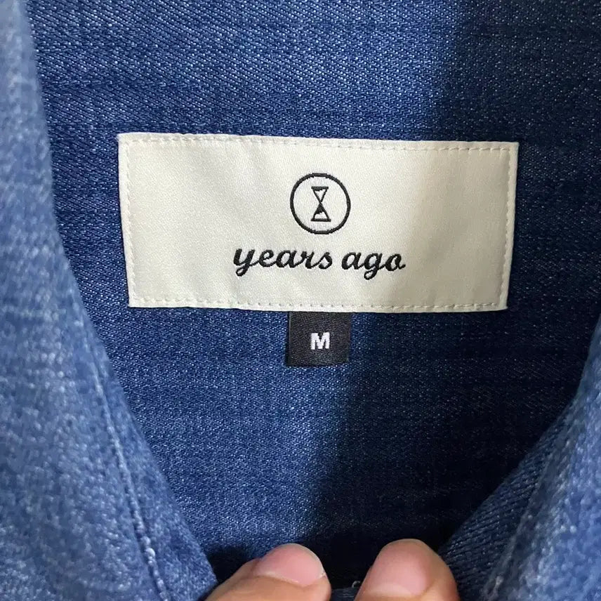 [BUNJANG] Years Ago Elbow Patch Denim Shirt Indigo M / 이얼즈어고 엘보우패치 데님셔츠 인디고 M