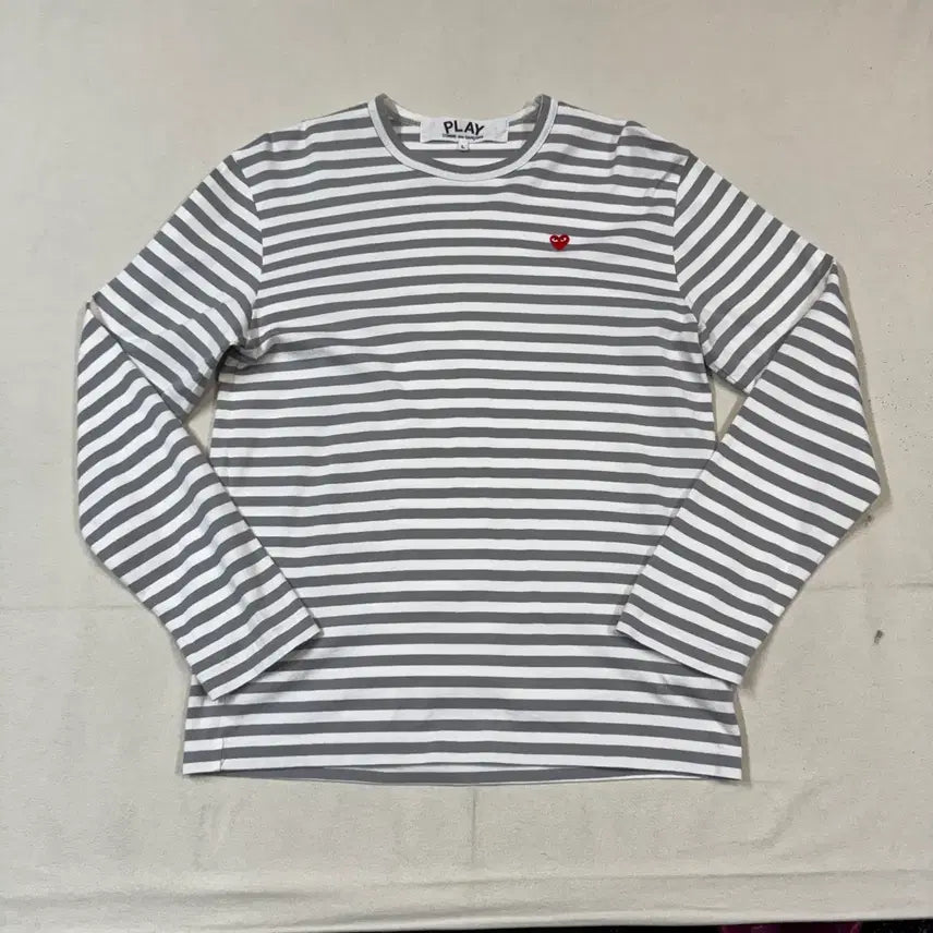 [BUNJANG] Comme des Garçons PLAY Mini Heart Logo Long Sleeve T-Shirt / L) 꼼데가르송 플레이 미니 하트 와펜 롱 슬리브 티셔츠