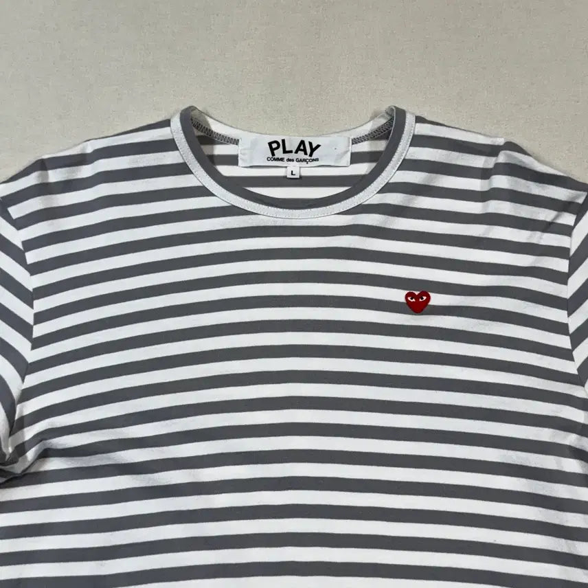 [BUNJANG] Comme des Garçons PLAY Mini Heart Logo Long Sleeve T-Shirt / L) 꼼데가르송 플레이 미니 하트 와펜 롱 슬리브 티셔츠