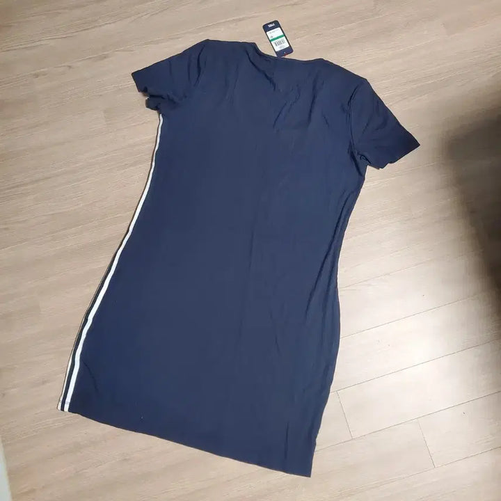 [BUNJANG] Tommy Jeans Ringer T-Shirt Dress with Side Stripe - Navy (L) / (새상품) 타미진스 쿨냉  사이드 스트라이프 링거 반팔 원피스  L