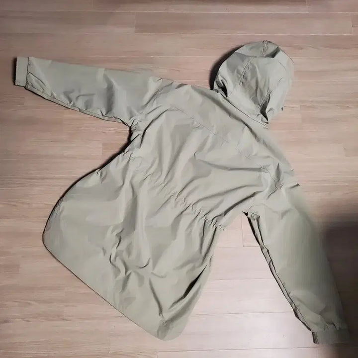 [BUNJANG] Elle Paris Loose Fit Wrinkle-Free String Hooded Long Wind Jumper / 엘르 파리 루즈핏 링클프리 스트링 후드 롱 윈드 점퍼 s