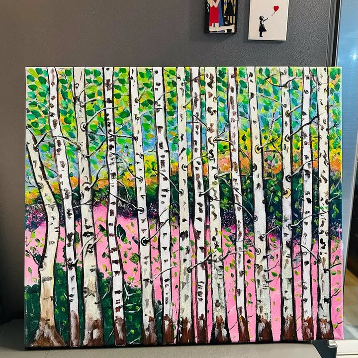 [BUNJANG] Birch Forest Canvas Painting / 자작나무숲(캔버스)