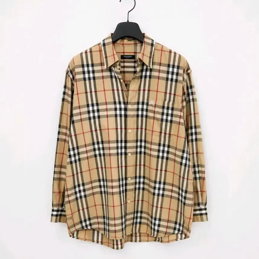 [BUNJANG] Burberry Clarendon Check Shirt Semi-Oversized Fit / 버버리 클래버돈 체크남방(세미오버핏)