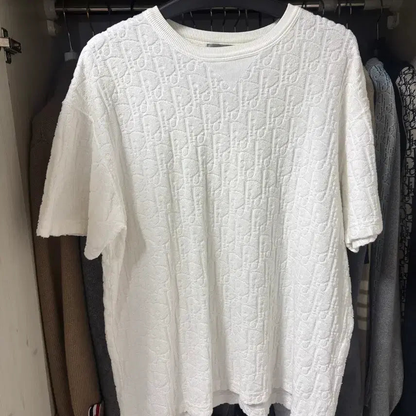 [BUNJANG] Dior Terry Short Sleeve T-Shirt White / 정품 디올 테리  반팔 화이트