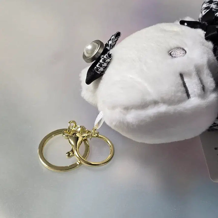 [BUNJANG] Hello Kitty Black Checkered Dress Doll Charm / 헬로키티 인형키링 블랙 체크 원피스