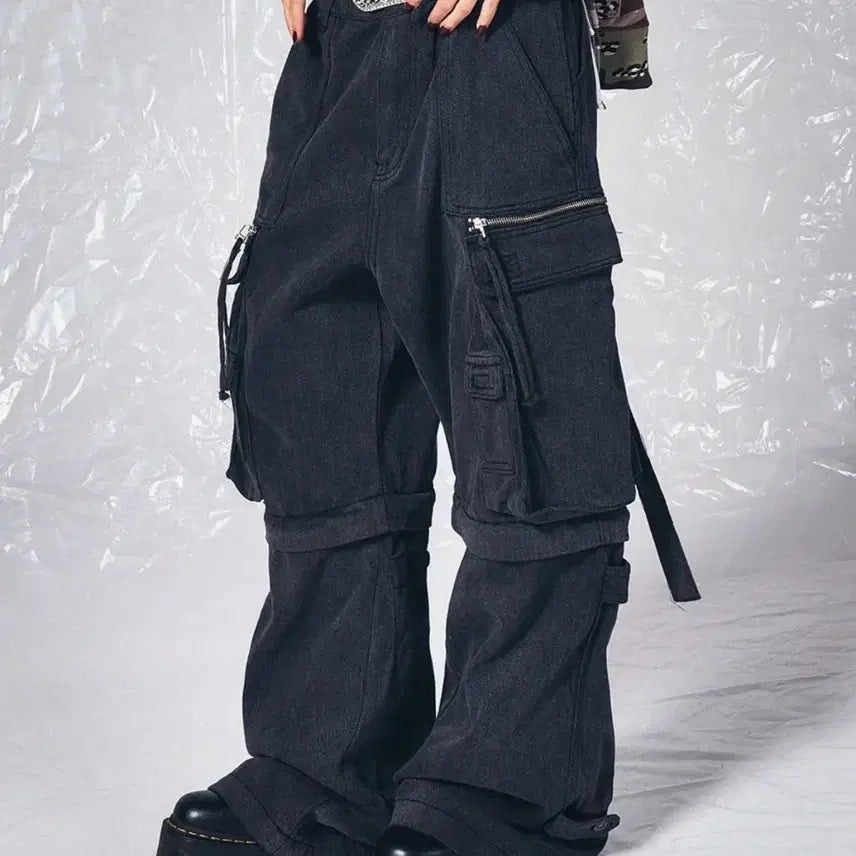[BUNJANG] SKISM Inducing Big Cargo Pants Charcoal L / 스키즘 인듀싱 Big Cargo Pants charcoal L