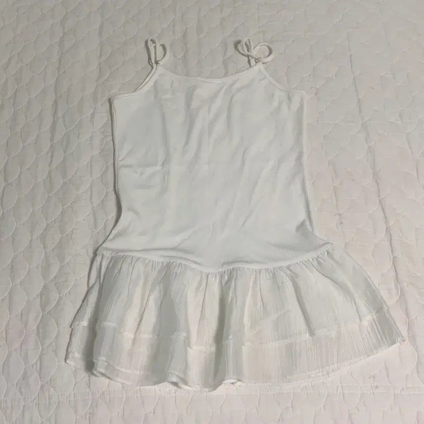 [BUNJANG] Tiered Frill Cami Blouse / 캉캉 프릴 끈나시 블라우스